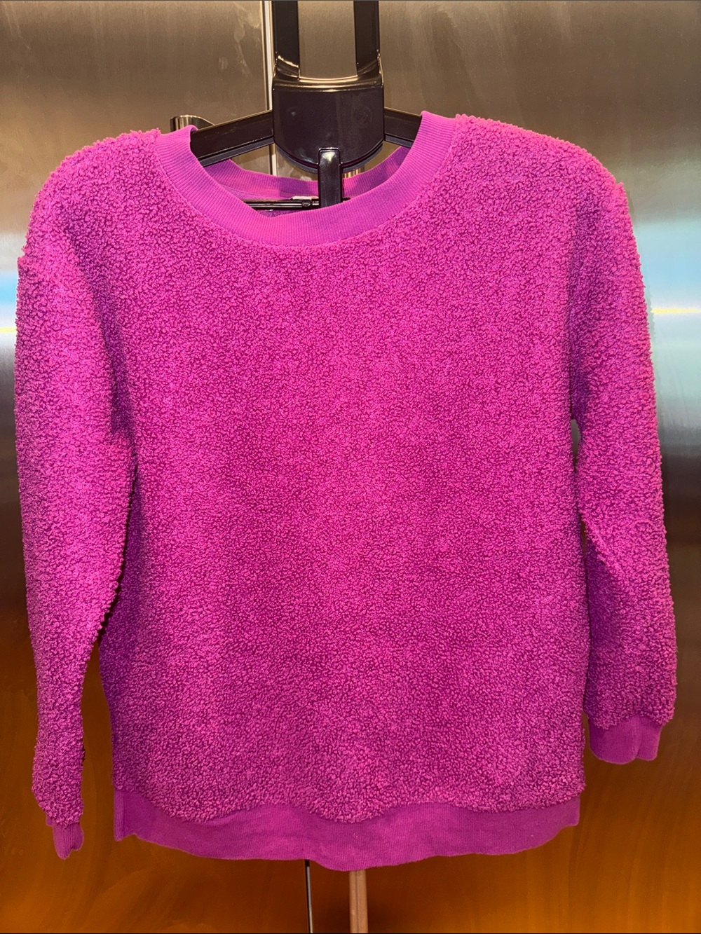 Loft Cozy Women's Fleece Pullover Sweater - Bright Magenta